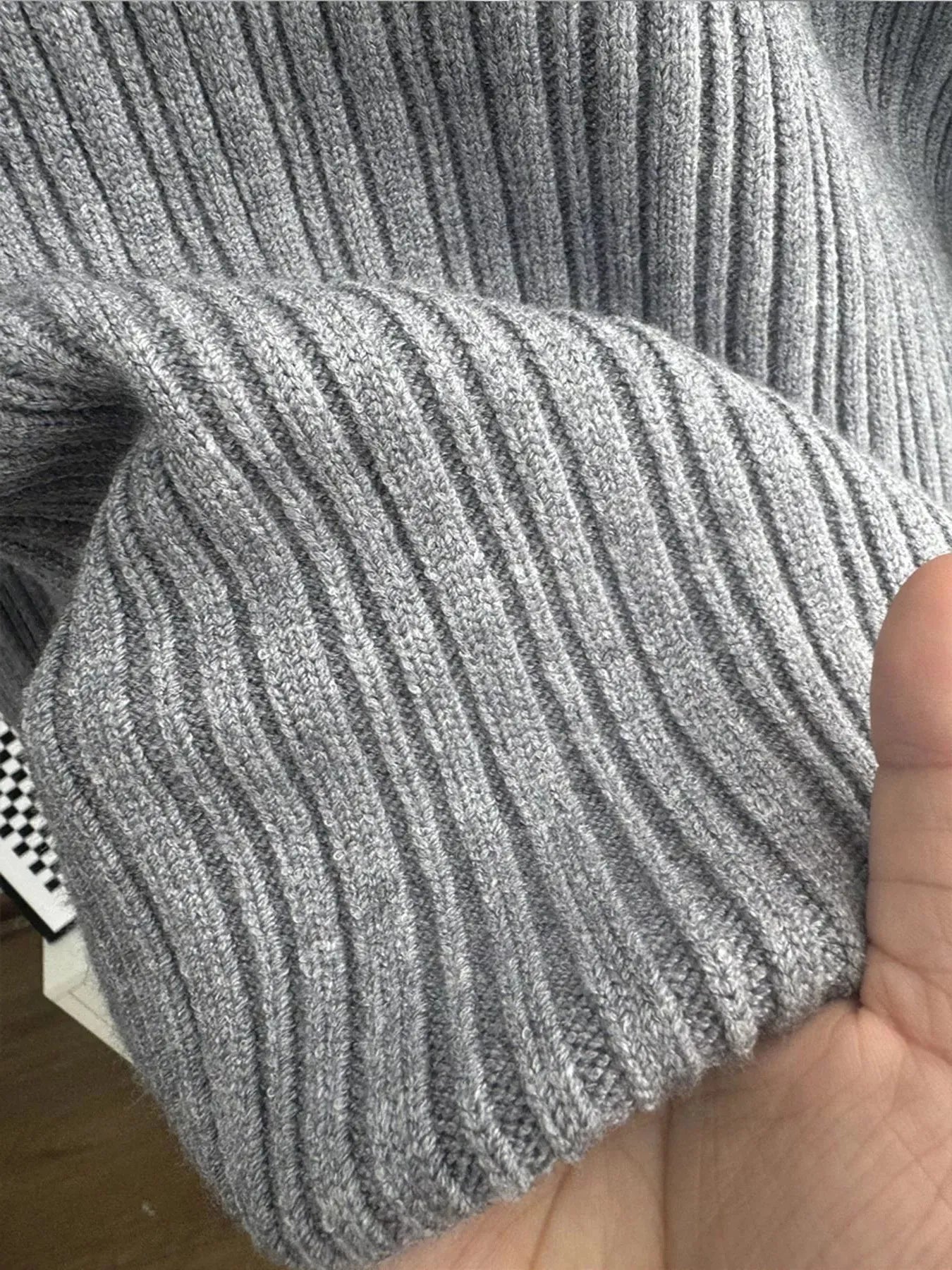 3-Piece Crew Neck Ribbed Sweater and Wide-Leg Pants Set with Scarf