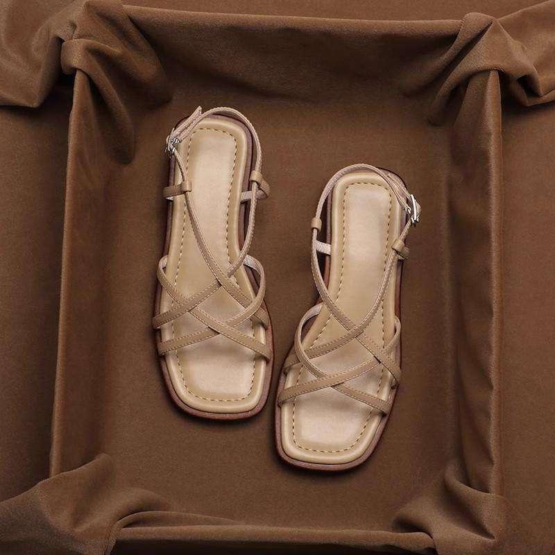 Italian Leather Sandals for Women - Adjustable Strap Design - Comfortable Summer Footwear