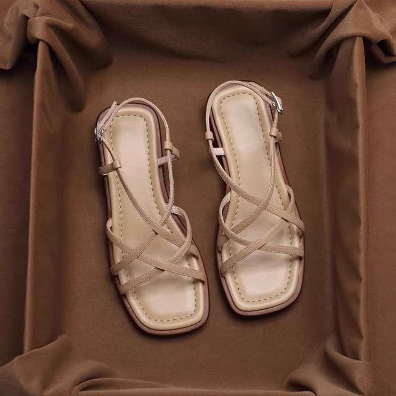 Italian Leather Sandals for Women - Adjustable Strap Design - Comfortable Summer Footwear