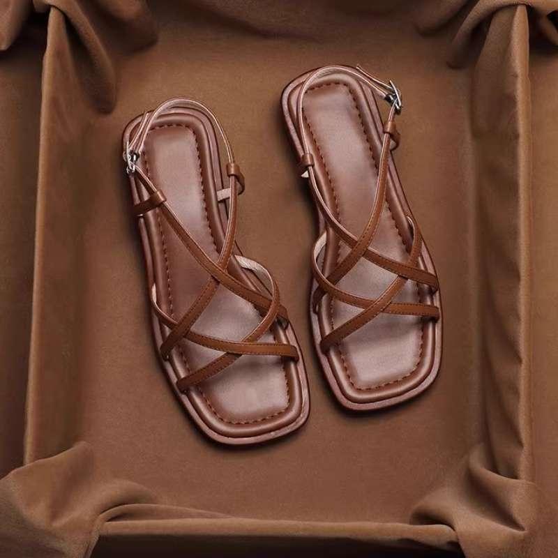 Italian Leather Sandals for Women - Adjustable Strap Design - Comfortable Summer Footwear