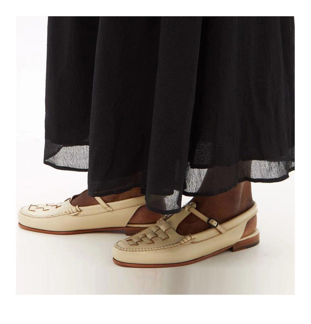 Leather Summer Sandals for Women - Comfortable Straps and Stylish Design for Casual Wear