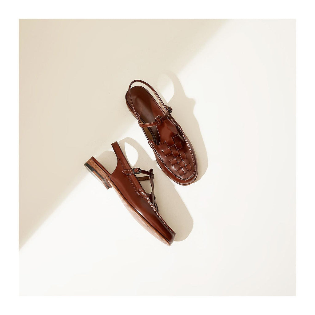 Leather Summer Sandals for Women - Comfortable Straps and Stylish Design for Casual Wear