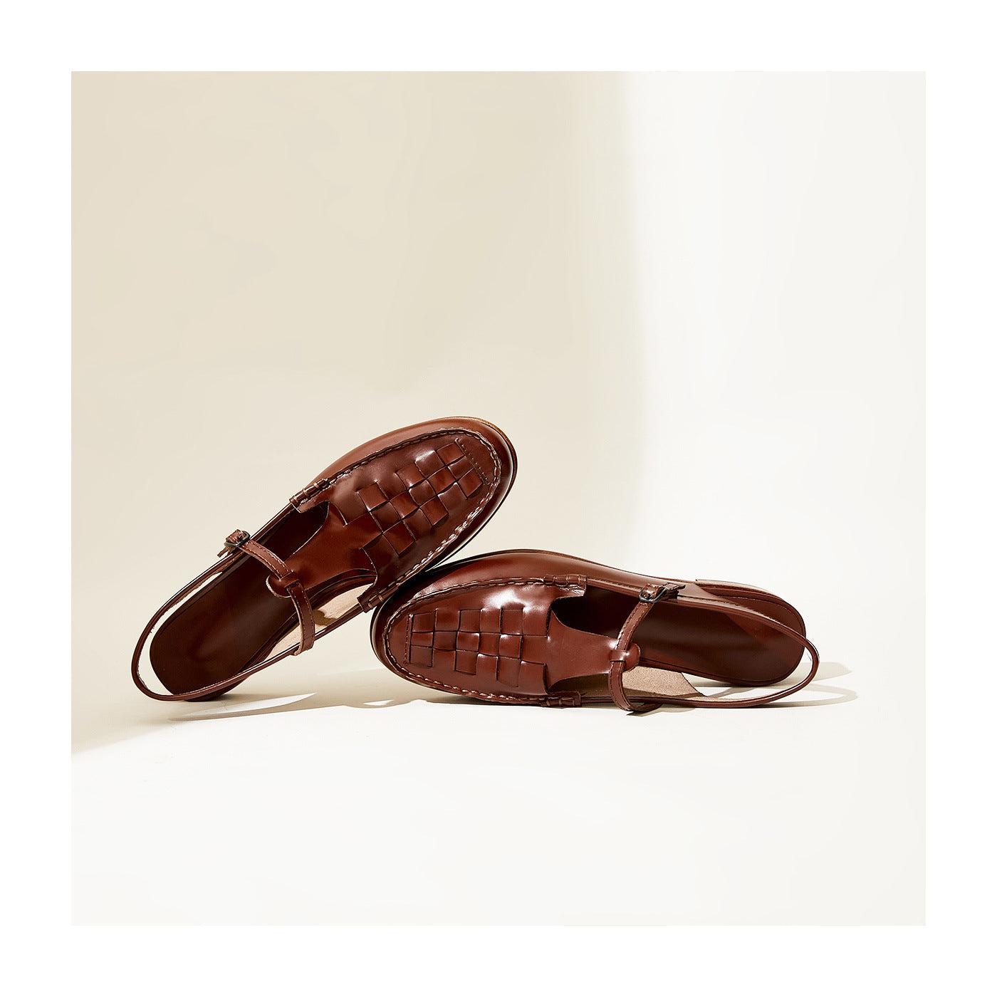Leather Summer Sandals for Women - Comfortable Straps and Stylish Design for Casual Wear