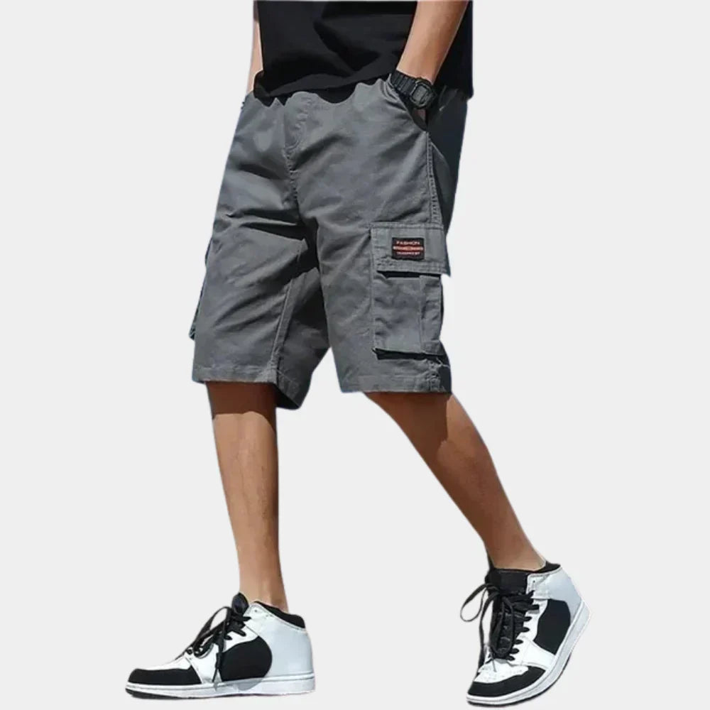 Men's Cargo Shorts - Durable Cotton Blend - Casual Outdoor Style - Multi-Pocket Design for Everyday Wear