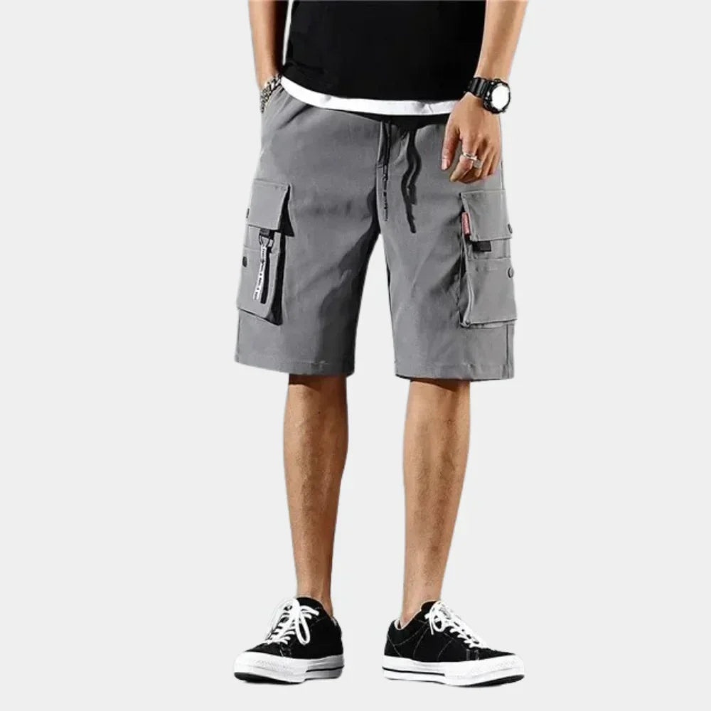 Men's Cargo Shorts - Durable Cotton Blend - Casual Outdoor Style - Multi-Pocket Design for Everyday Wear