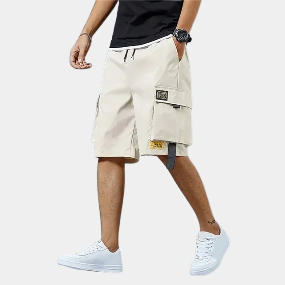 Men's Cargo Shorts - Durable Cotton Blend - Casual Outdoor Style - Multi-Pocket Design for Everyday Wear