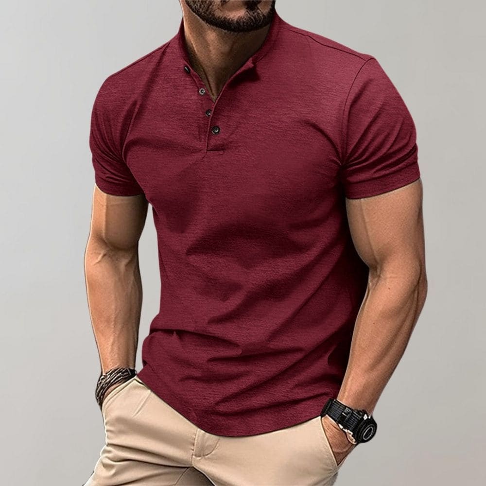 Men's Casual Polo Shirt - Soft Cotton Blend - Short Sleeve - Perfect for Everyday Wear and Relaxed Outings
