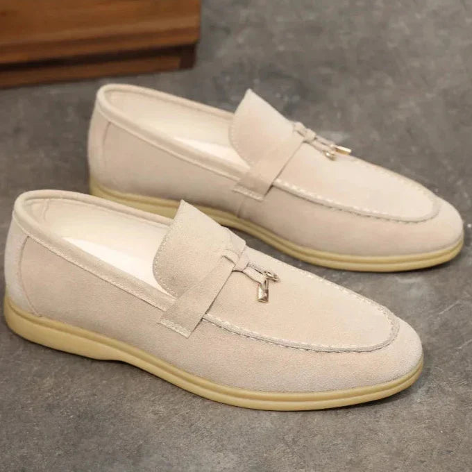 Men's Cow Suede Loafers | Comfortable Casual Slip-On Shoes | Versatile Everyday Footwear for Men
