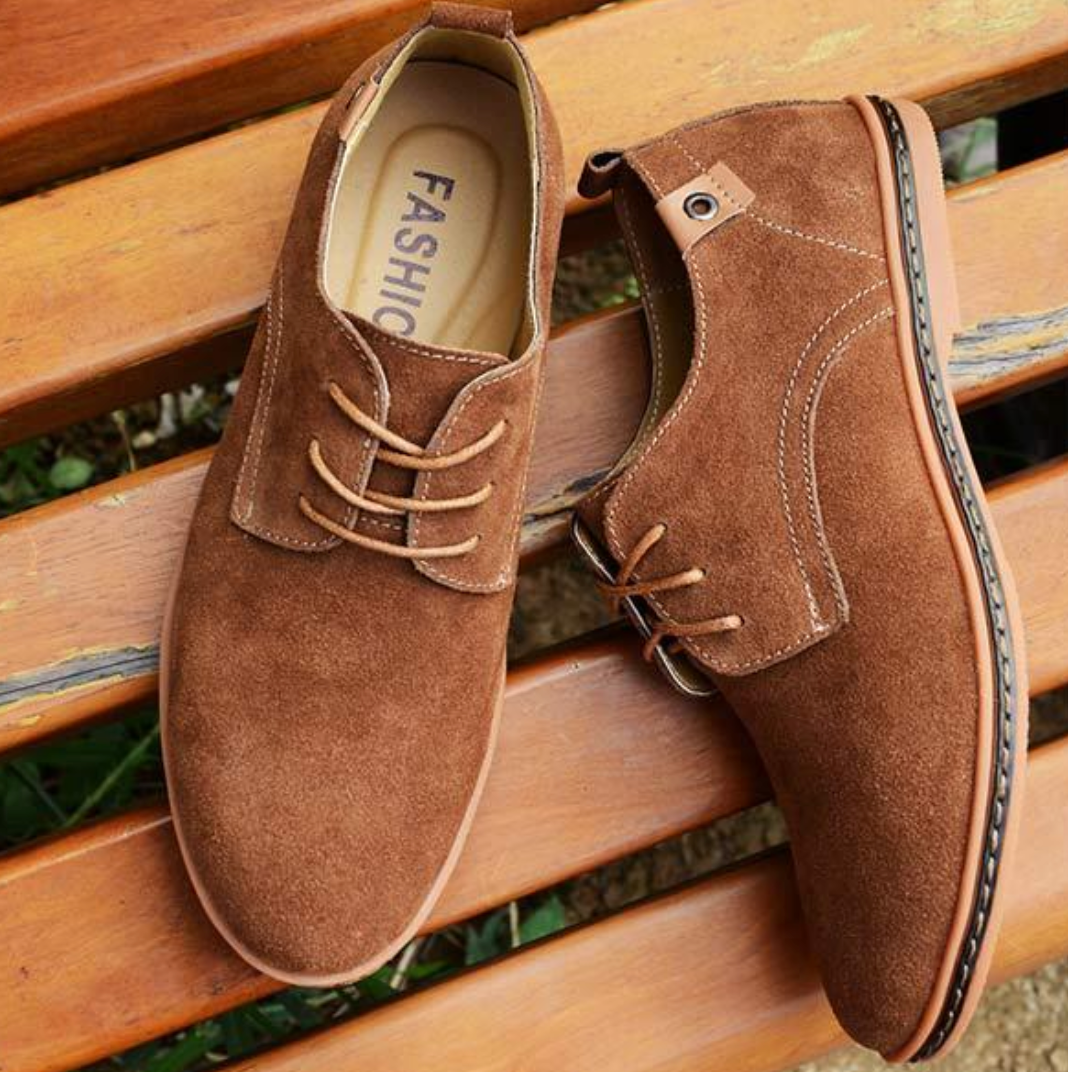 Men's Lace-Up Oxford Shoes with Stitching Detail for Formal and Casual Occasions - Versatile Footwear for Every Wardrobe