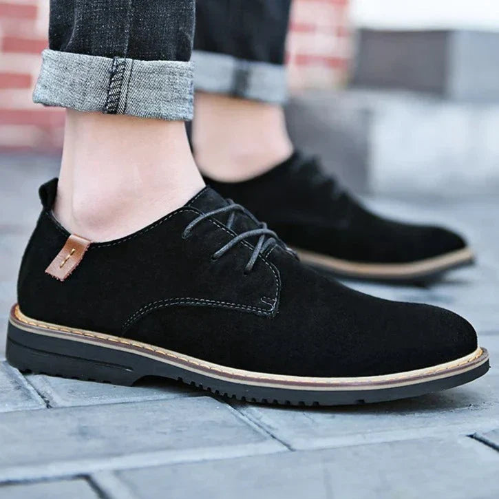 Men's Leather Oxford Shoes - Classic Formal Dress Shoes for Business and Special Occasions