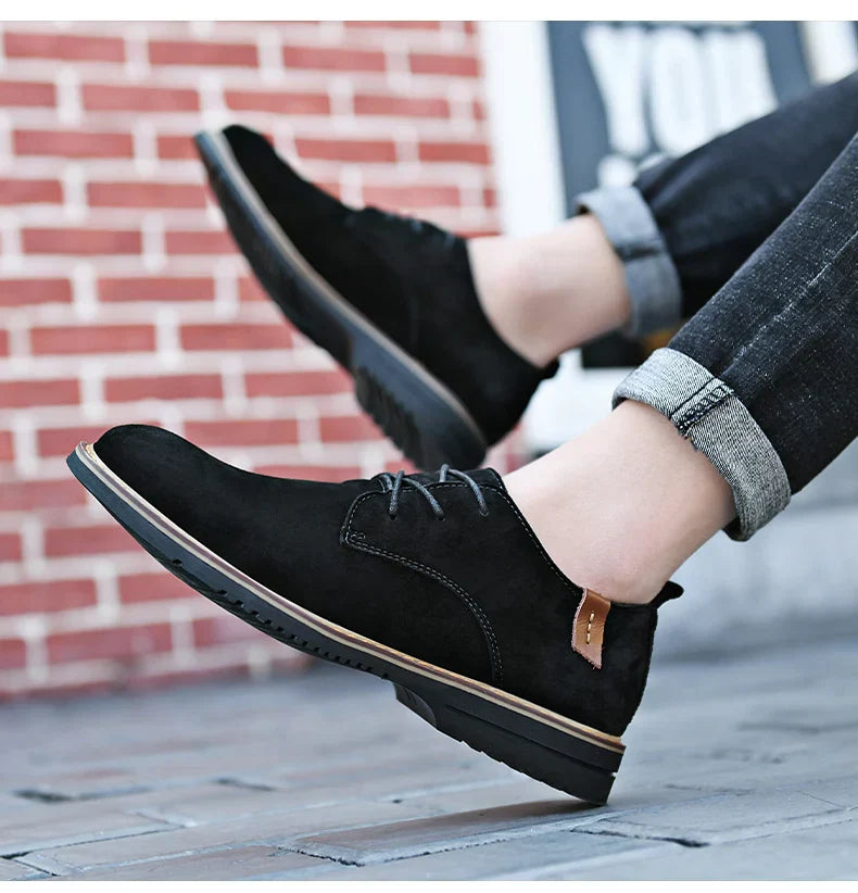 Men's Leather Oxford Shoes - Classic Formal Dress Shoes for Business and Special Occasions