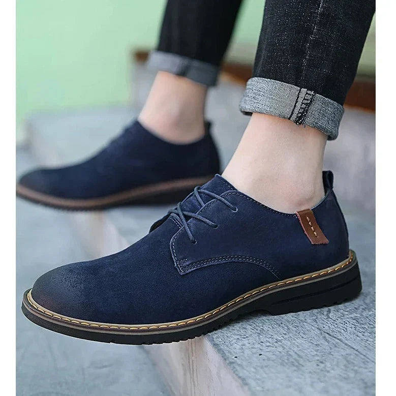 Men's Leather Oxford Shoes - Classic Formal Dress Shoes for Business and Special Occasions