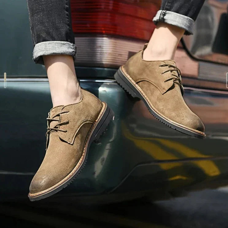 Men's Leather Oxford Shoes - Classic Formal Dress Shoes for Business and Special Occasions