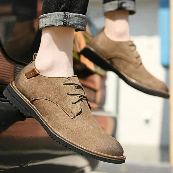 Men's Leather Oxford Shoes - Classic Formal Dress Shoes for Business and Special Occasions