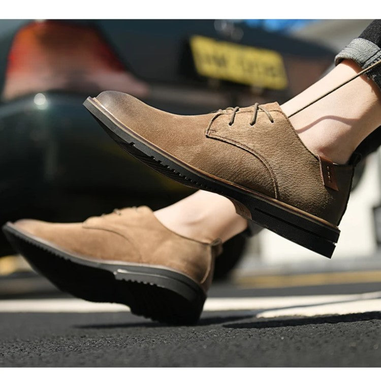 Men's Leather Oxford Shoes - Classic Formal Dress Shoes for Business and Special Occasions