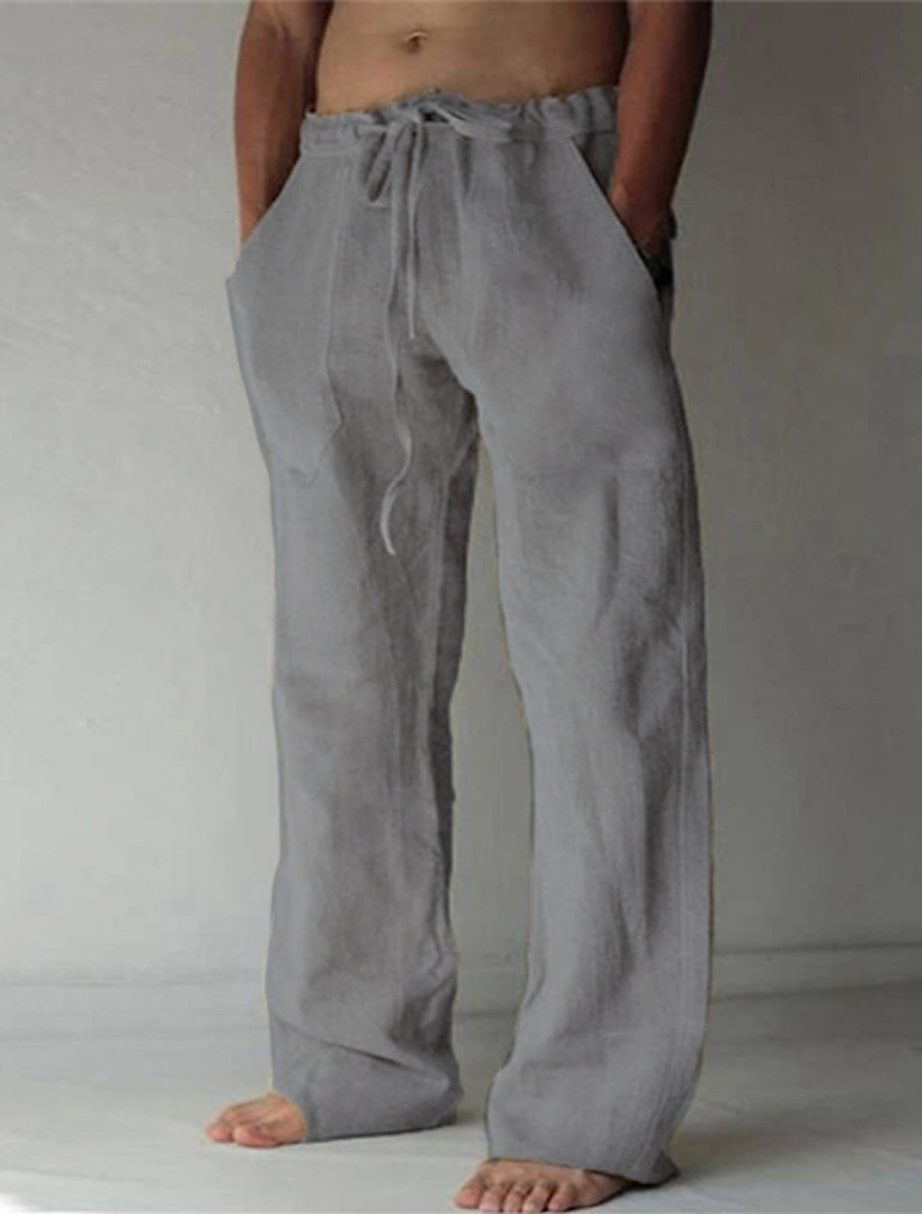 Men's Linen Casual Pants for Everyday Wear - Lightweight, Breathable Fabric, Comfortable Fit