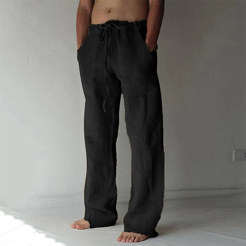 Men's Linen Casual Pants for Everyday Wear - Lightweight, Breathable Fabric, Comfortable Fit