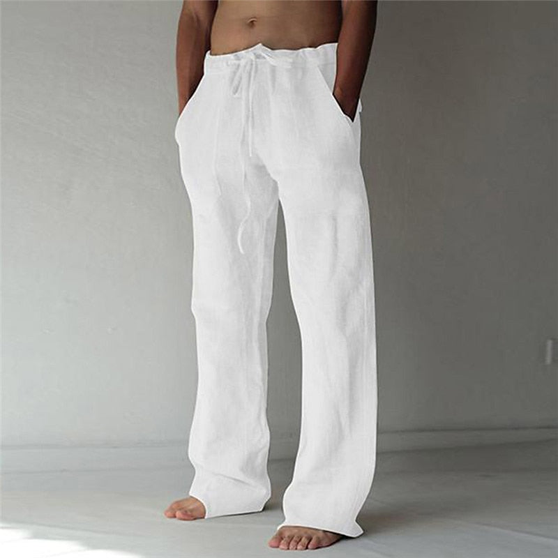 Men's Linen Casual Pants for Everyday Wear - Lightweight, Breathable Fabric, Comfortable Fit