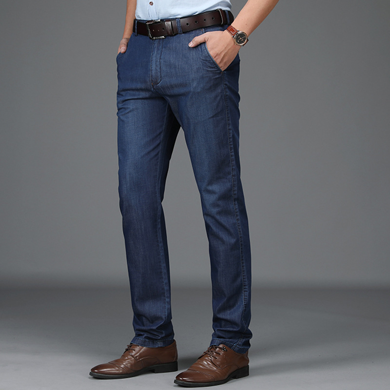 Men's Straight-Leg Pants with Belt Loops, Front Pockets, Casual Style for Everyday Wear, Versatile Cotton Blend Fabric