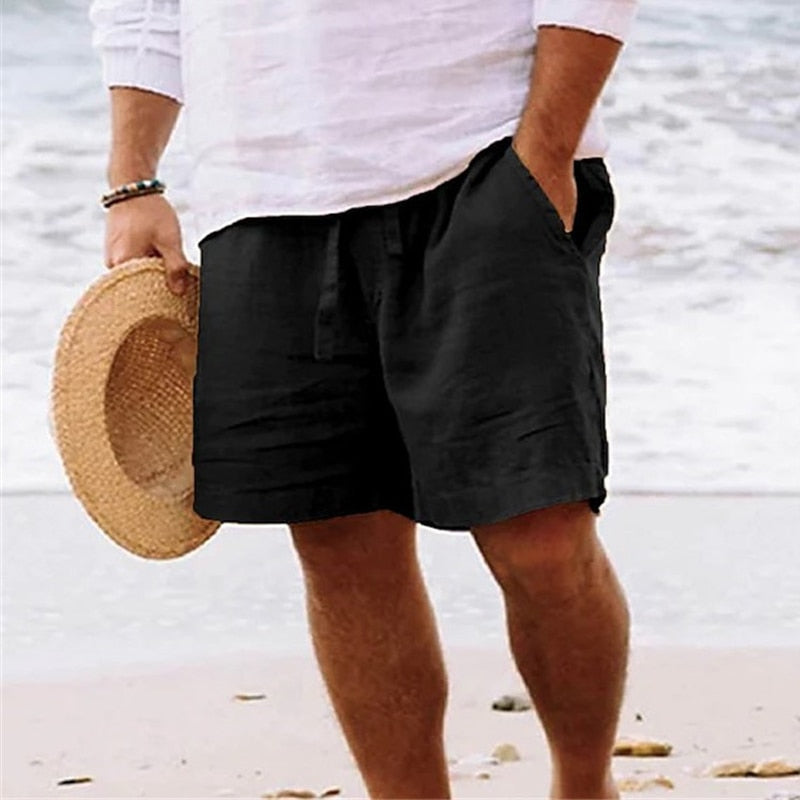 Men's Summer Lightweight Cotton Shorts for Casual Comfort and Outdoor Activities