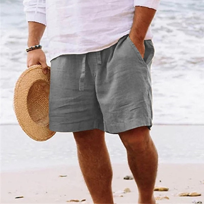 Men's Summer Lightweight Cotton Shorts for Casual Comfort and Outdoor Activities