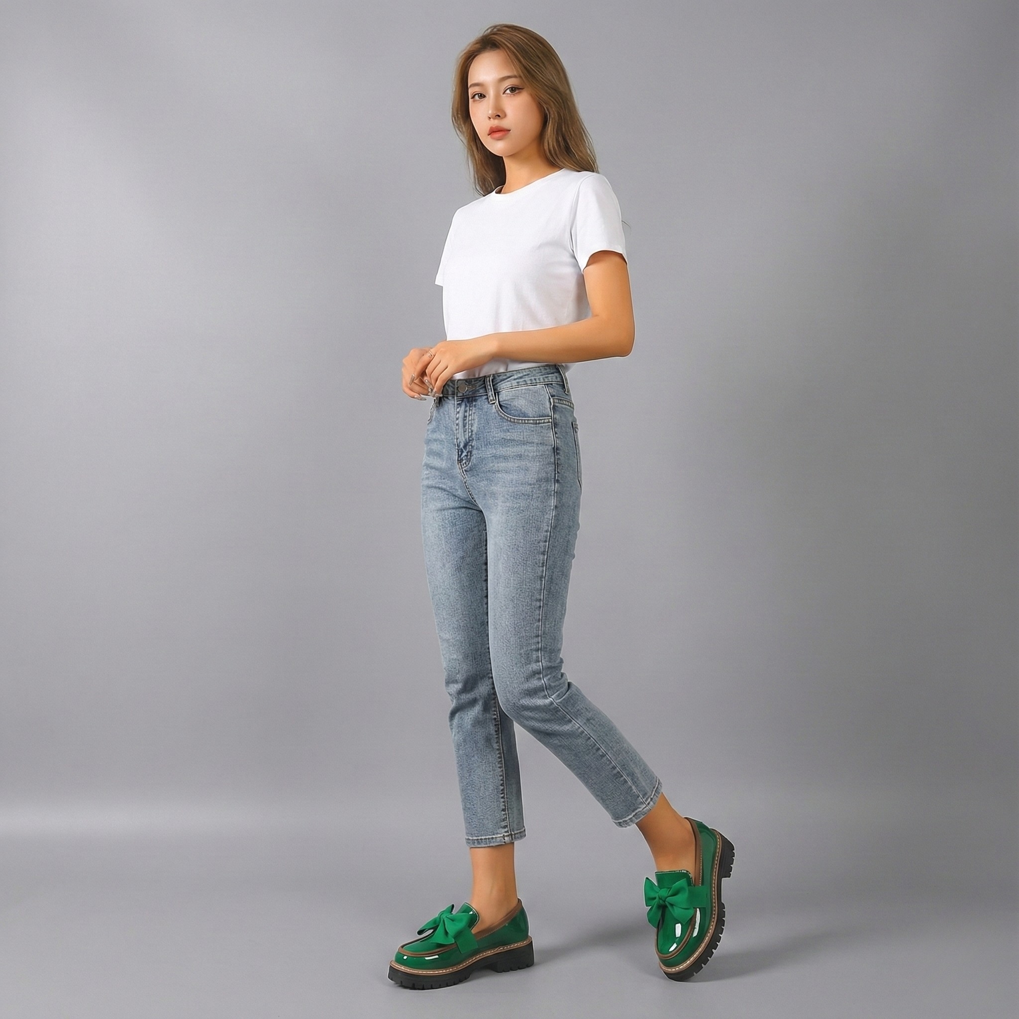 Retro Bowknot Thick-Soled Women's Shoes - Stylish and Comfortable Footwear for Casual Wear