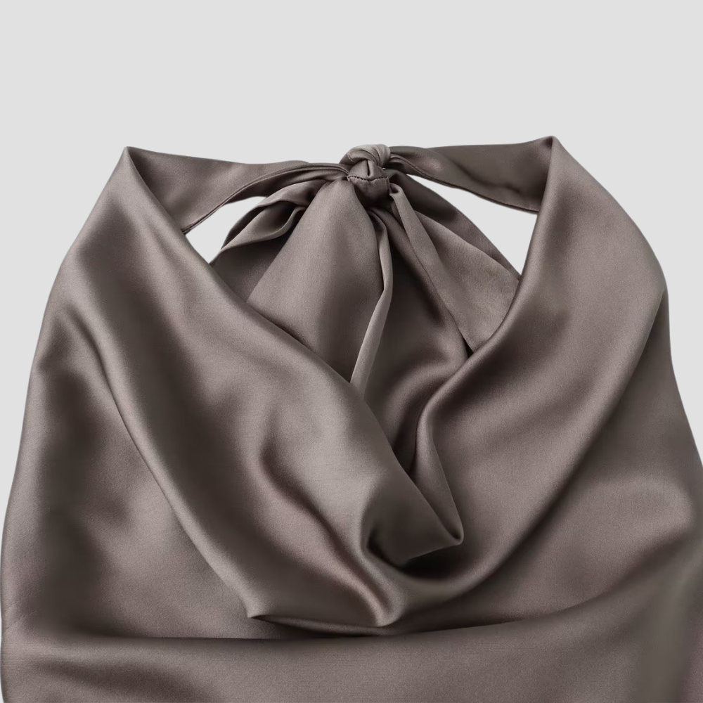 Women's Halter Neck Cowl Drape Top - Sleeveless Design with Back Tie Closure - Perfect for Casual or Dressy Occasions