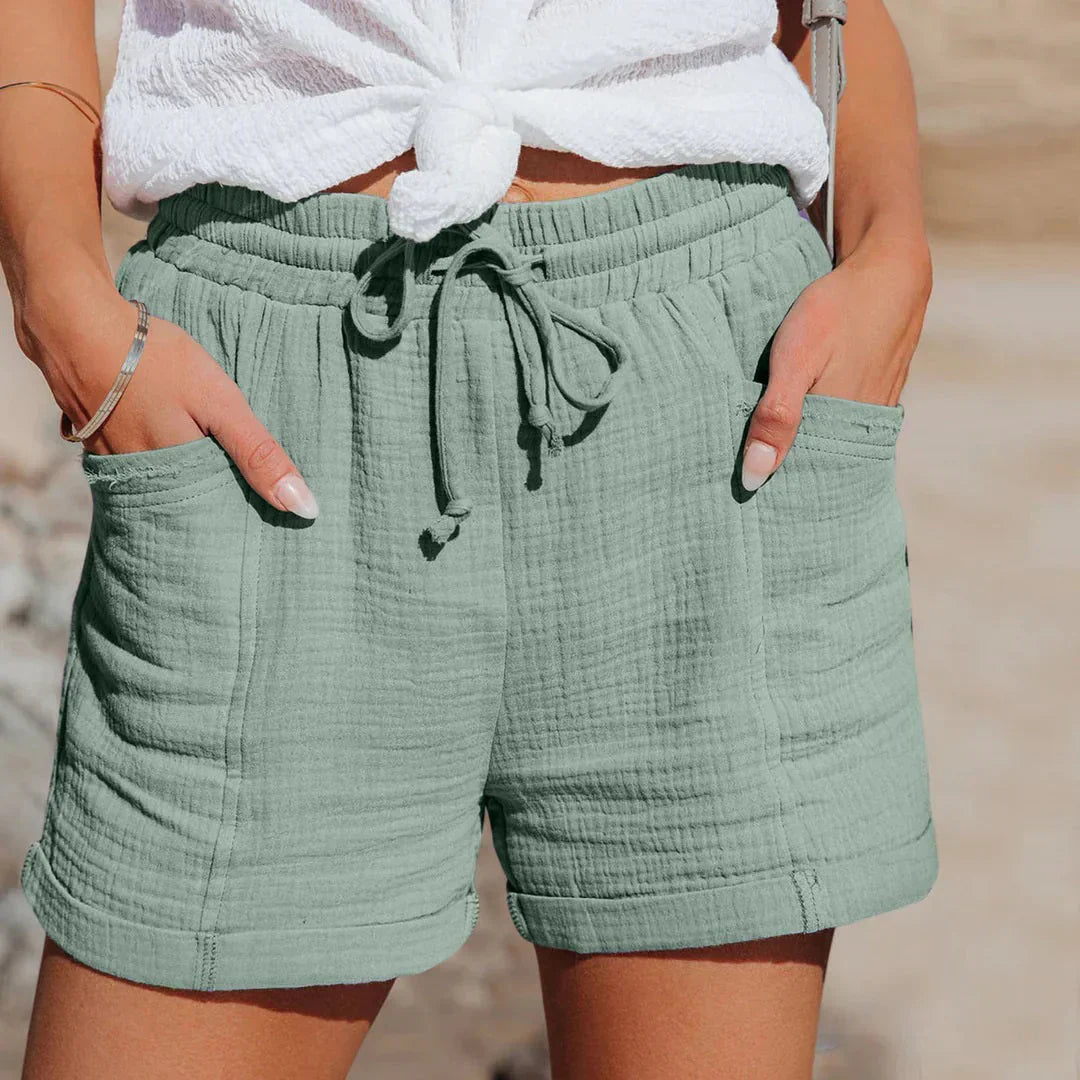 Women's Lightweight Cotton Summer Shorts - Casual Fit for Everyday Wear