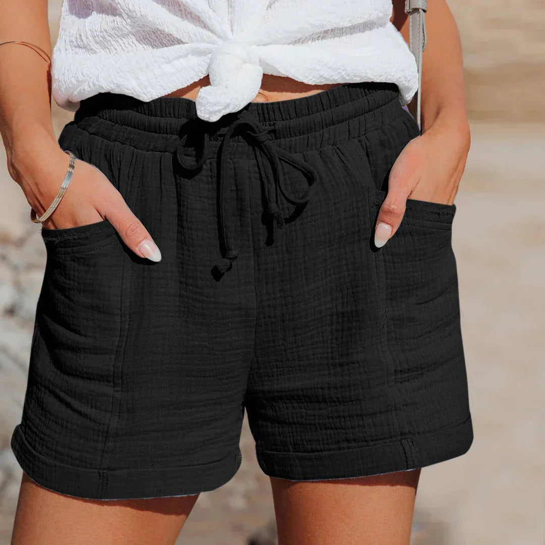 Women's Lightweight Cotton Summer Shorts - Casual Fit for Everyday Wear
